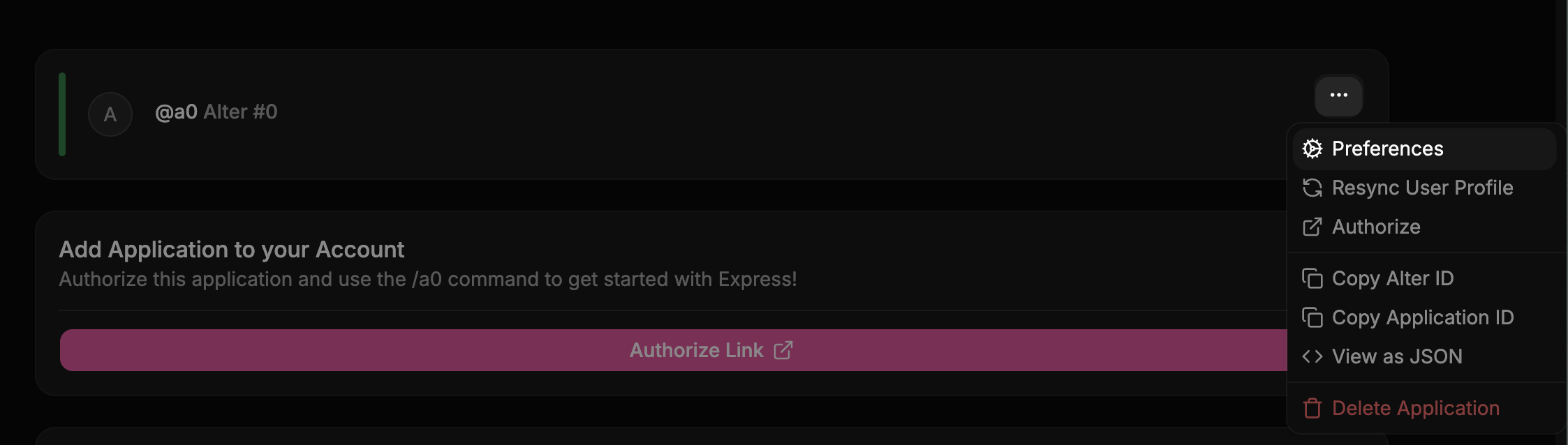 Express Preferences